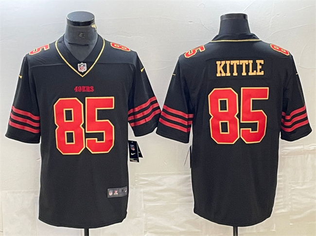 San Francisco 49ers #85 George Kittle Black Gold Stitched Jersey - Zenithce