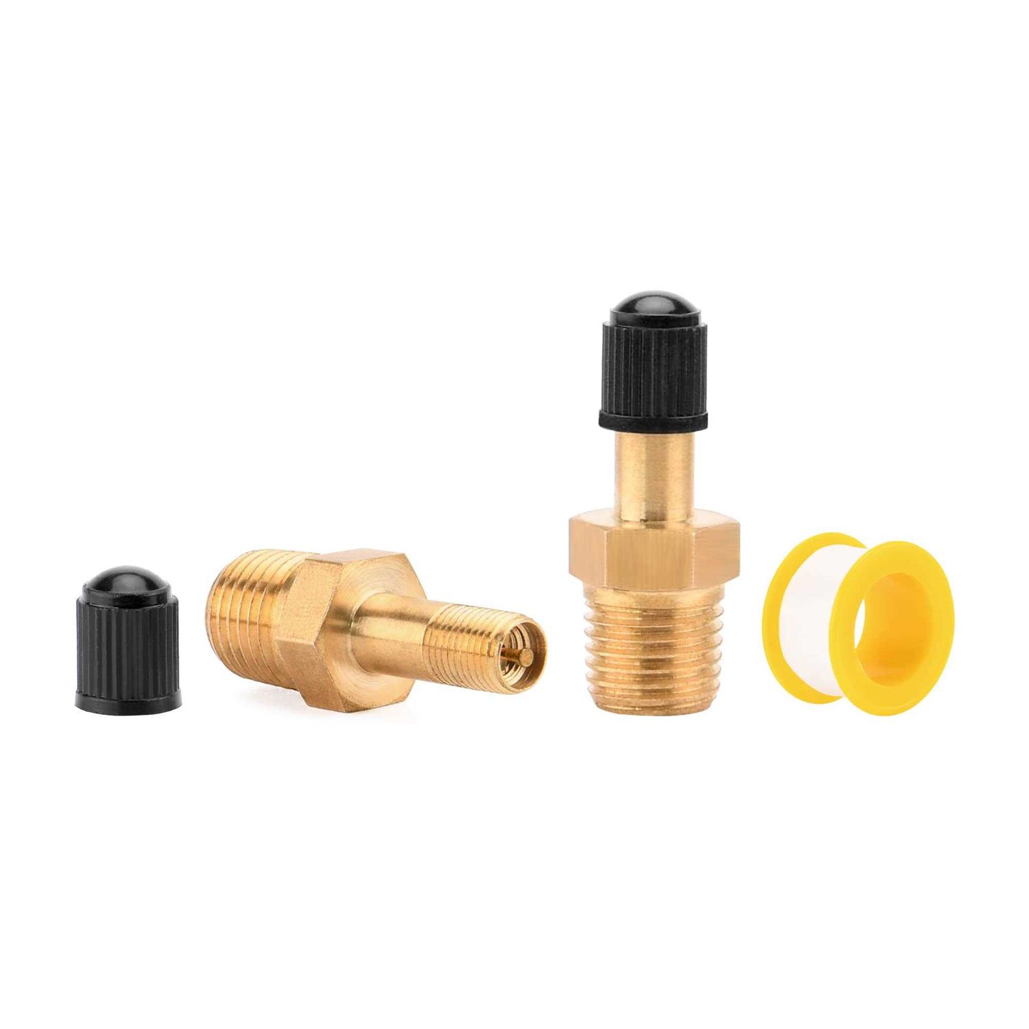 Luckyweld Schrader Valve 2Pcs Brass Tank Valve NPT Male Threads - Zenithce