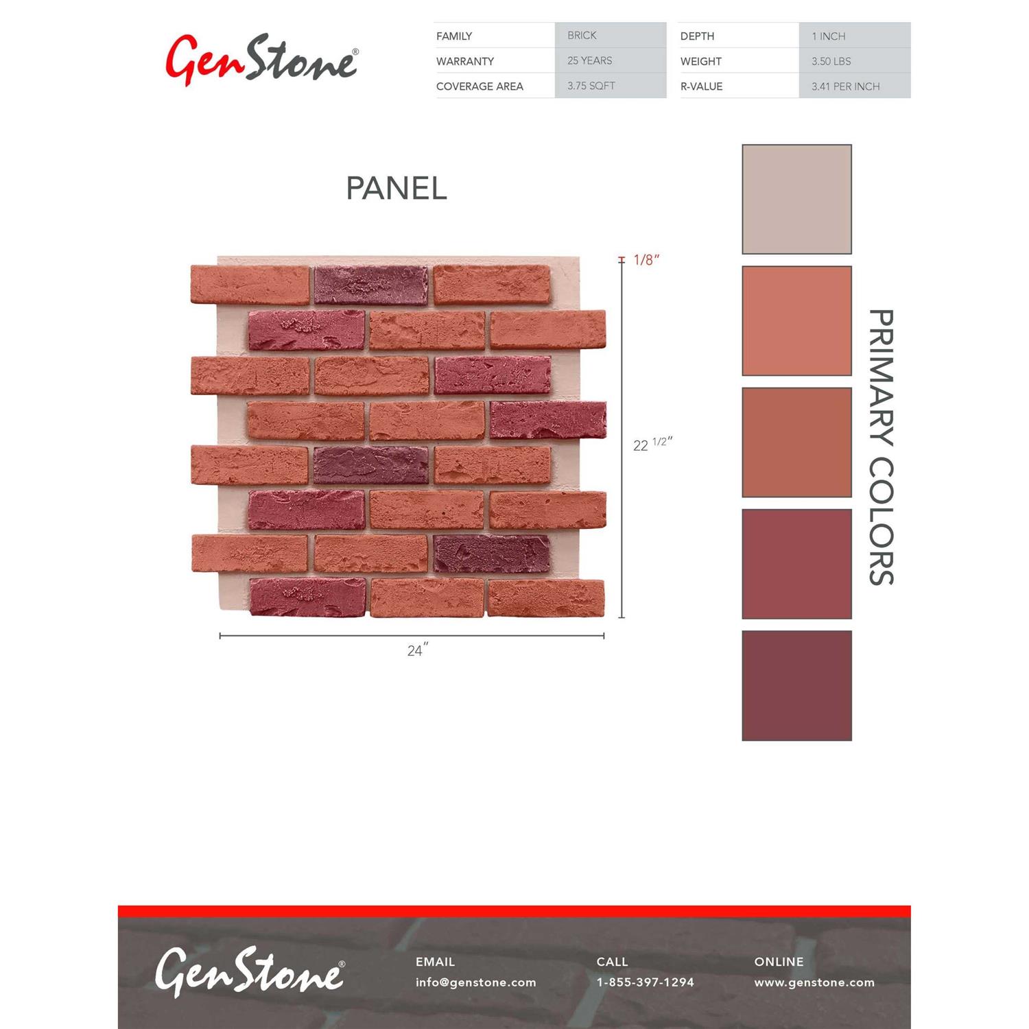 GenStone Brick Brick Veneer Siding Panel - Zenithce