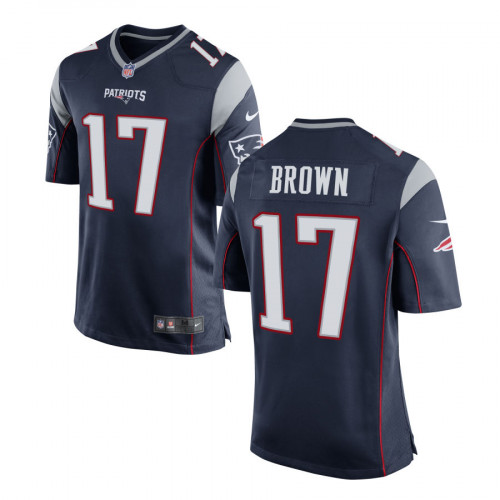 New England Patriots #17 Antonio Brown Navy Limited Stitched Jersey - Zenithce
