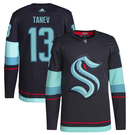 Seattle Kraken #13 Brandon Tanev Navy Stitched Jersey - Zenithce