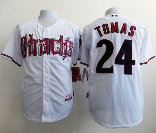 Diamondbacks #24 Yasmany Tomas White Cool Base Stitched Jersey - Zenithce