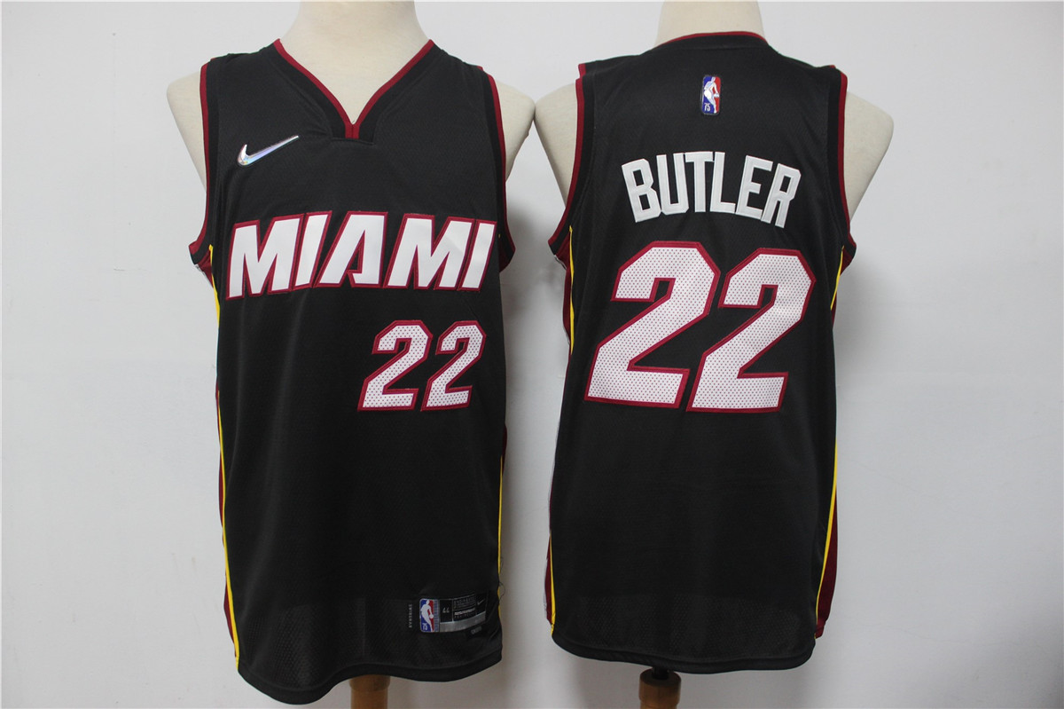 Miami Heat #22 Jimmy Butler Black 75th Anniversary Diamond 2021 Stitched Jersey - Zenithce