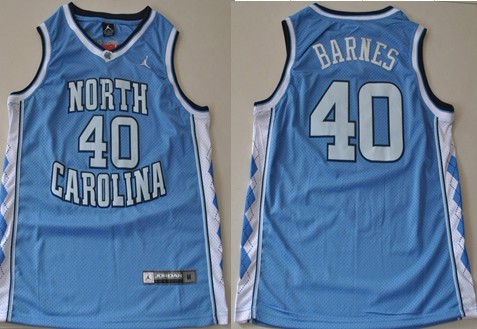 North Carolina Tar Heels #40 Harrison Barnes Light Blue Swingman Jersey - Zenithce