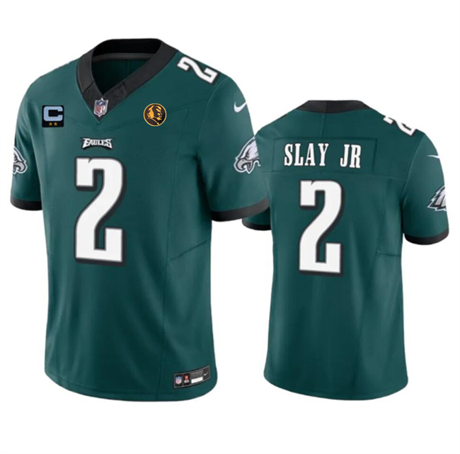 Philadelphia Eagles #2 Darius Slay JR Green 2023 F.U.S.E. With 2-Star C Patch And John Madden Patch Vapor Limited Stitched Jersey - Zenithce