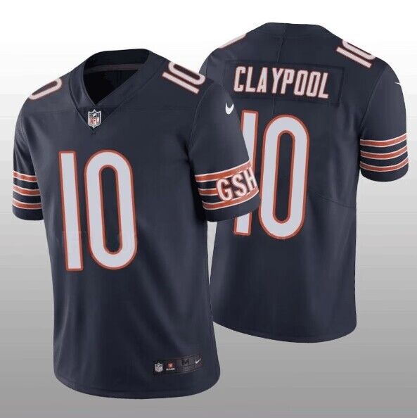 Chicago Bears #10 Chase Claypool Navy Vapor Untouchable Limited Stitched Football Jersey - Zenithce