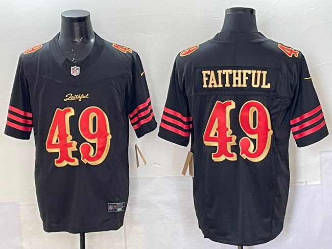 San Francisco 49ers #49 Faithful Black 2025 F.U.S.E. “Rivalries” Vapor Limited Stitched Jersey - Zenithce
