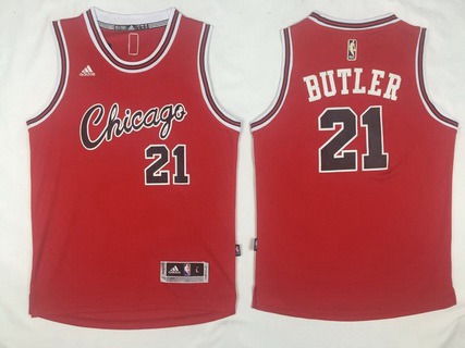 Chicago Bulls #21 Jimmy Butler Revolution 30 Swingman 2015-16 Retro Red Jersey - Zenithce