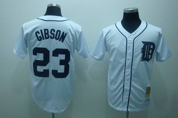 Mitchell And Ness Tigers #23 Kirk Gibson Stitched White Throwback Jersey - Zenithce