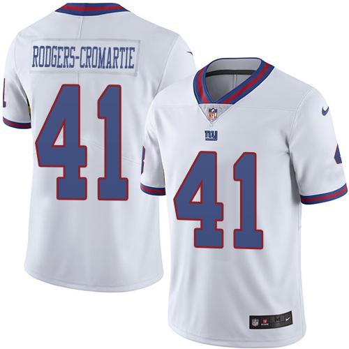 Giants #41 Dominique Rodgers-Cromartie White Stitched Limited Rush Nike Jersey - Zenithce