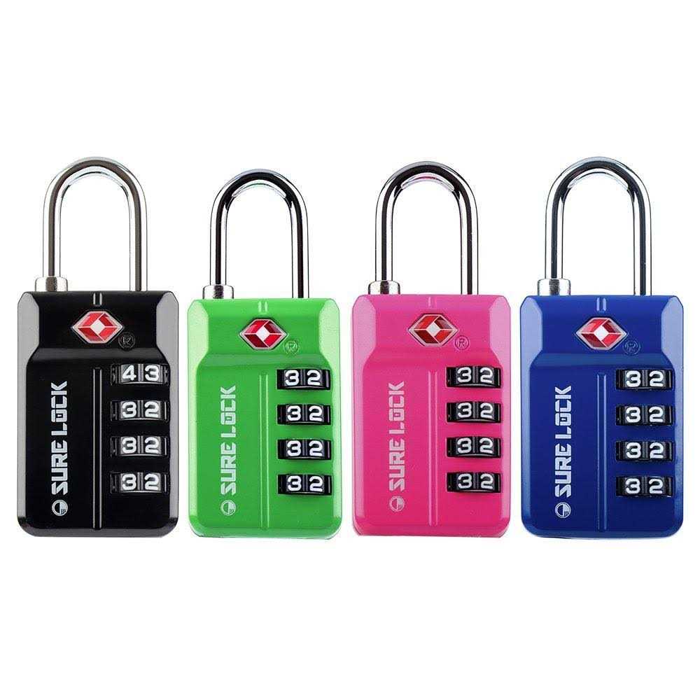 SURE LOCK Tsa Approved Travel Luggage Locks Open Alert Combination Lock for School Office Gym Locker,Toolbox - Zenithce