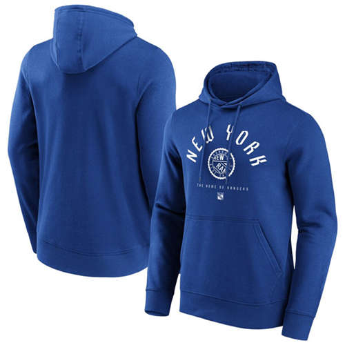 New York Rangers Royal College Stamp Hoodie - Zenithce