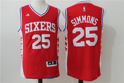 Philadelphia 76ers #25 Ben Simmons Red Revolution 30 Swingman Jersey - Zenithce