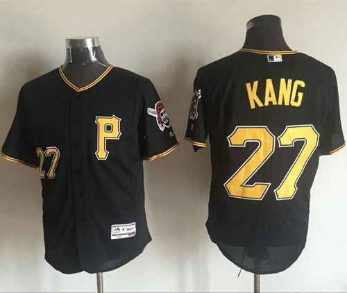 Pirates #27 Jung-Ho Kang Black Flexbase Authentic Collection Stitched Jersey - Zenithce