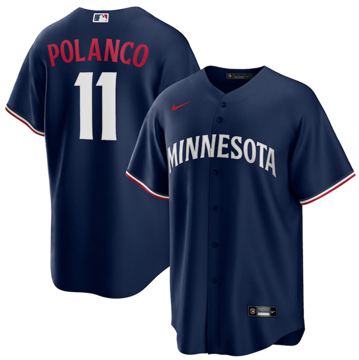 Minnesota Twins #11 Jorge Polanco Navy Cool Base Stitched Jersey - Zenithce
