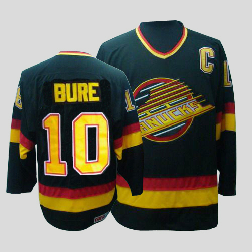 Canucks #10 Pavel Bure CCM Throwback Stitched Black Jersey - Zenithce