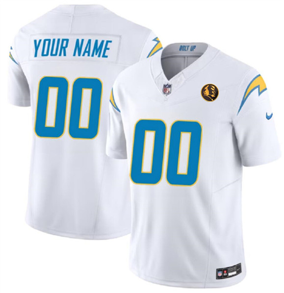 Los Angeles Chargers Custom White 2023 F.U.S.E. With John Madden Patch Vapor Limited Stitched Jersey - Zenithce