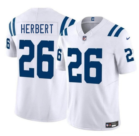 Indianapolis Colts #26 Khalil Herbert White 2025 F.U.S.E. Vapor Limited Stitched Jersey - Zenithce