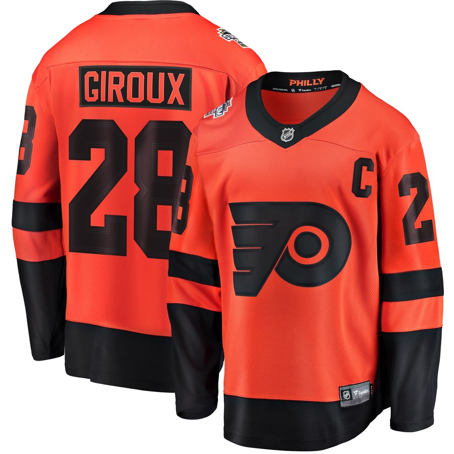 Philadelphia Flyers #28 Claude Giroux Orange 2019 Stitched Jersey - Zenithce