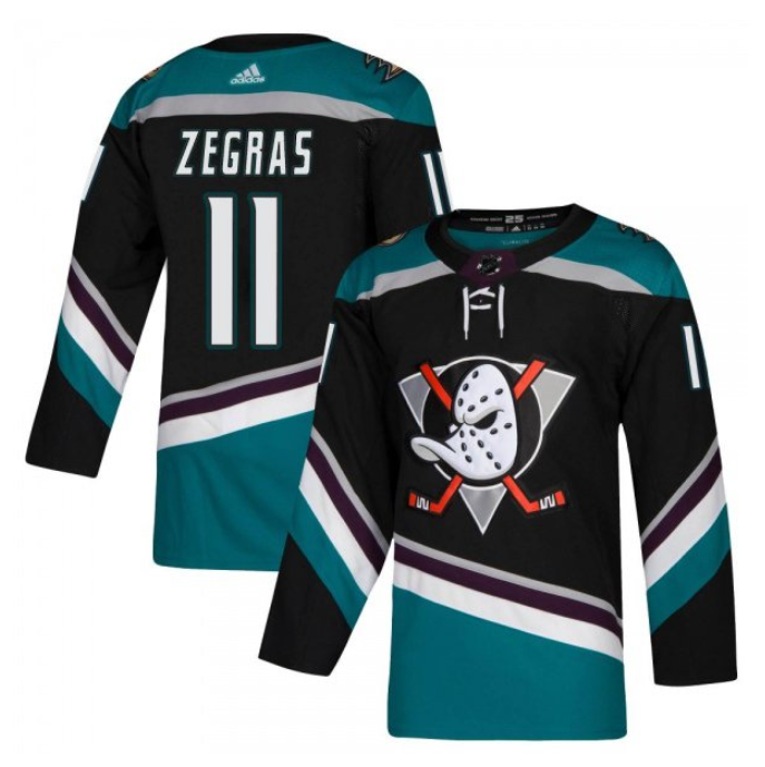 Anaheim Ducks #11 Trevor Zegras Black Stitched Jersey - Zenithce