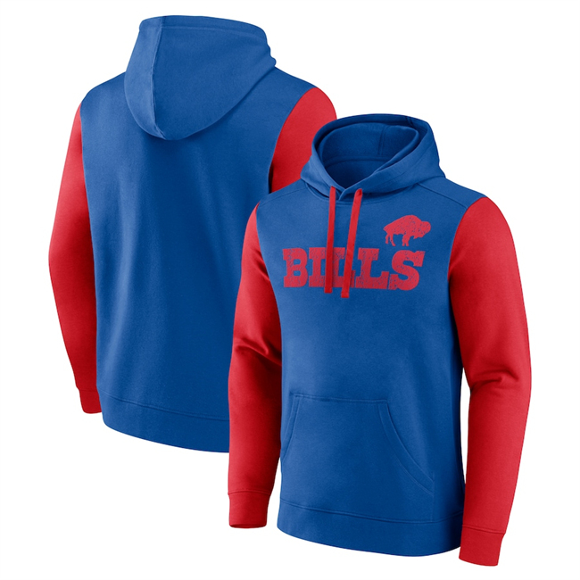 Buffalo Bills Blue Gold Fleece Pullover Hoodie - Zenithce
