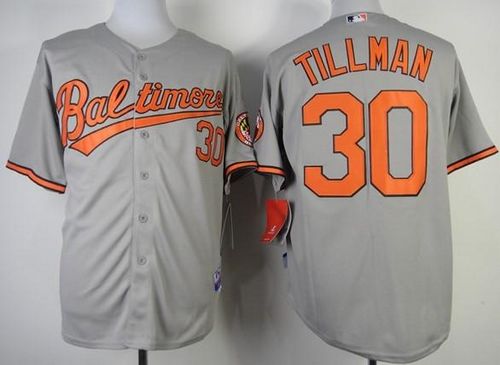 Orioles #30 Chris Tillman Grey Cool Base Stitched Jersey - Zenithce