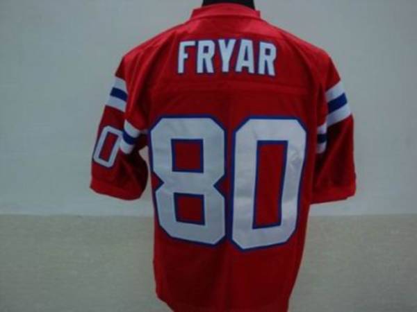 Michell Ness Patriots #80 Irving Fryar Red Stitched Throwback Jersey - Zenithce