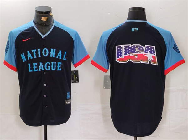 National League Navy 2024 All-Star Big Logo Limited Stitched Jersey - Zenithce