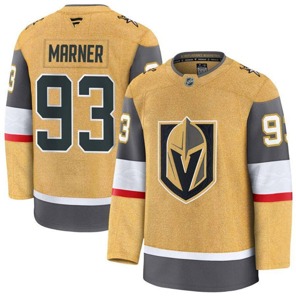 Vegas Golden Knights #93 Mitchell Marner Gold 2024-25 Home Stitched Jersey - Zenithce
