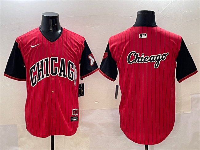 Chicago White Sox Team Big Logo Red Black 2025 City Connect Limited Stitched Jersey - Zenithce