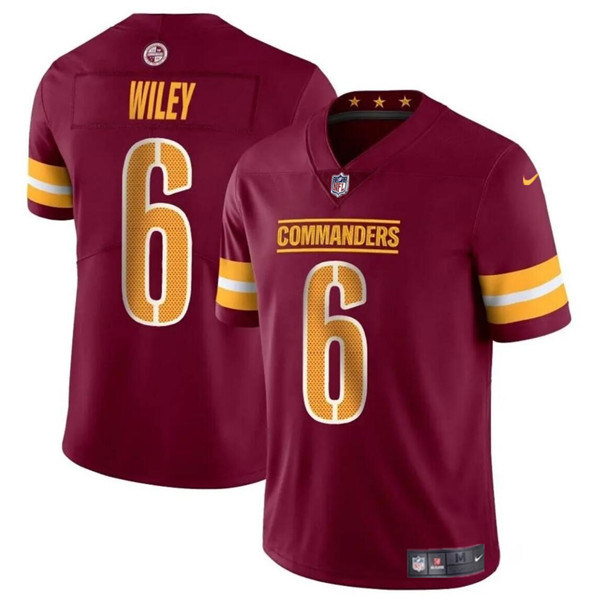 Washington Commanders #6 Michael Wiley Burgundy 2024 Vapor Limited Stitched Jersey - Zenithce
