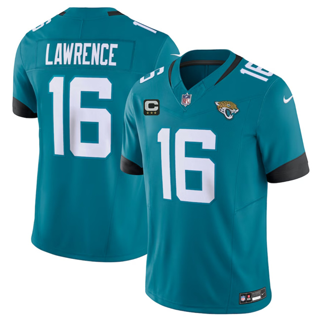 Jacksonville Jaguars #16 Trevor Lawrence Teal 2023 F.U.S.E With 3- Star C Patch Vapor Untouchable Limited Stitched Jersey - Zenithce