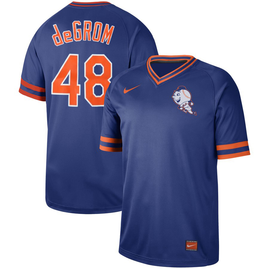 New York Mets #48 Jacob DeGrom Blue Cooperstown Collection Legend Stitched Jersey - Zenithce