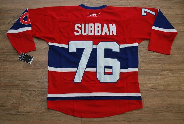 Canadiens #76 PK Subban Stitched Red New CA Jersey - Zenithce