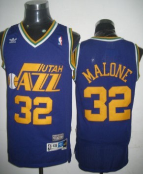 Utah Jazz #32 Karl Malone Purple Swingman Throwback Jersey - Zenithce
