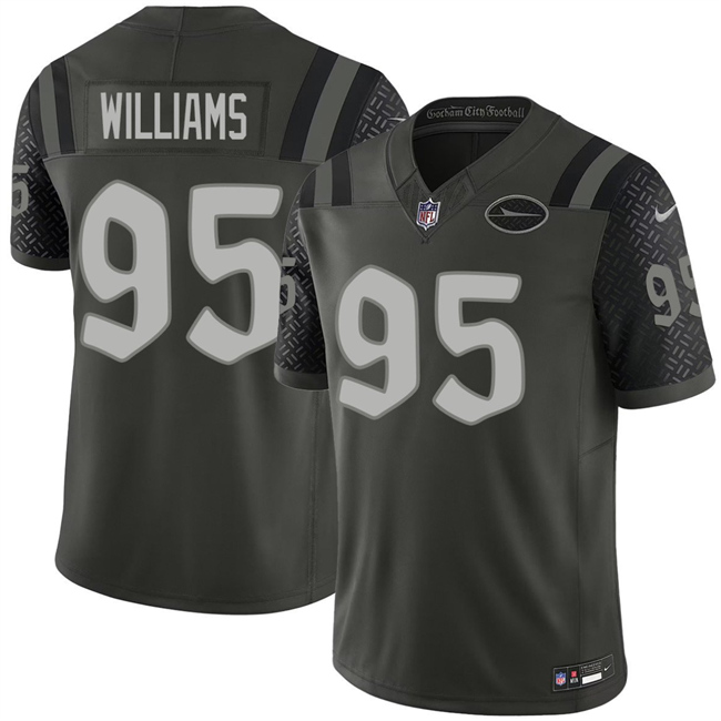New York Jets #95 Quinnen Williams Black 2025 F.U.S.E. “Rivalries” Vapor Limited Football Stitched Jersey - Zenithce