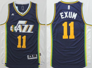 Utah Jazz #11 Dante Exum Revolution 30 Swingman 2014 New Navy Blue Jersey - Zenithce
