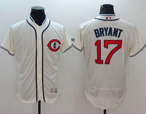 Cubs #17 Kris Bryant Cream Flexbase Authentic Collection 1929 Turn Back The Clock Stitched Jersey - Zenithce