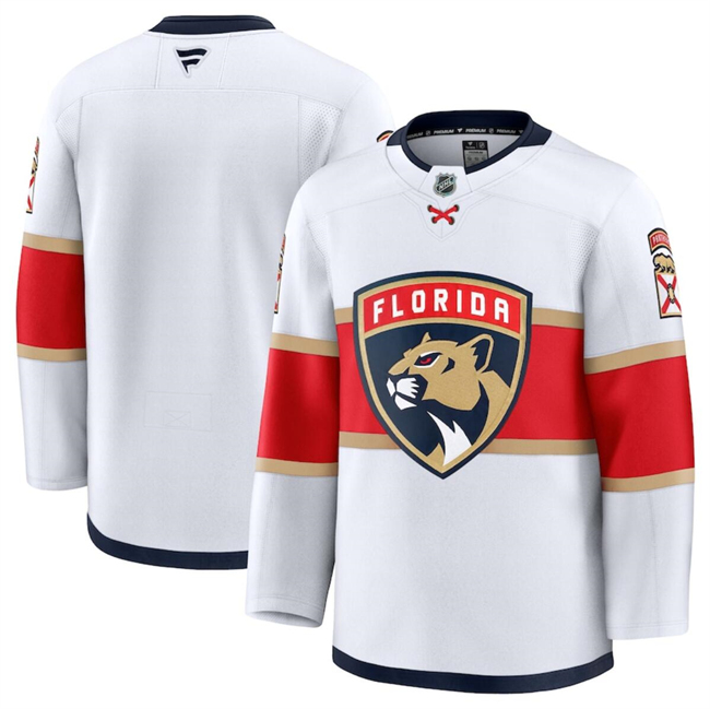 Florida Panthers Blank White 2024-25 Away Stitched Jersey - Zenithce