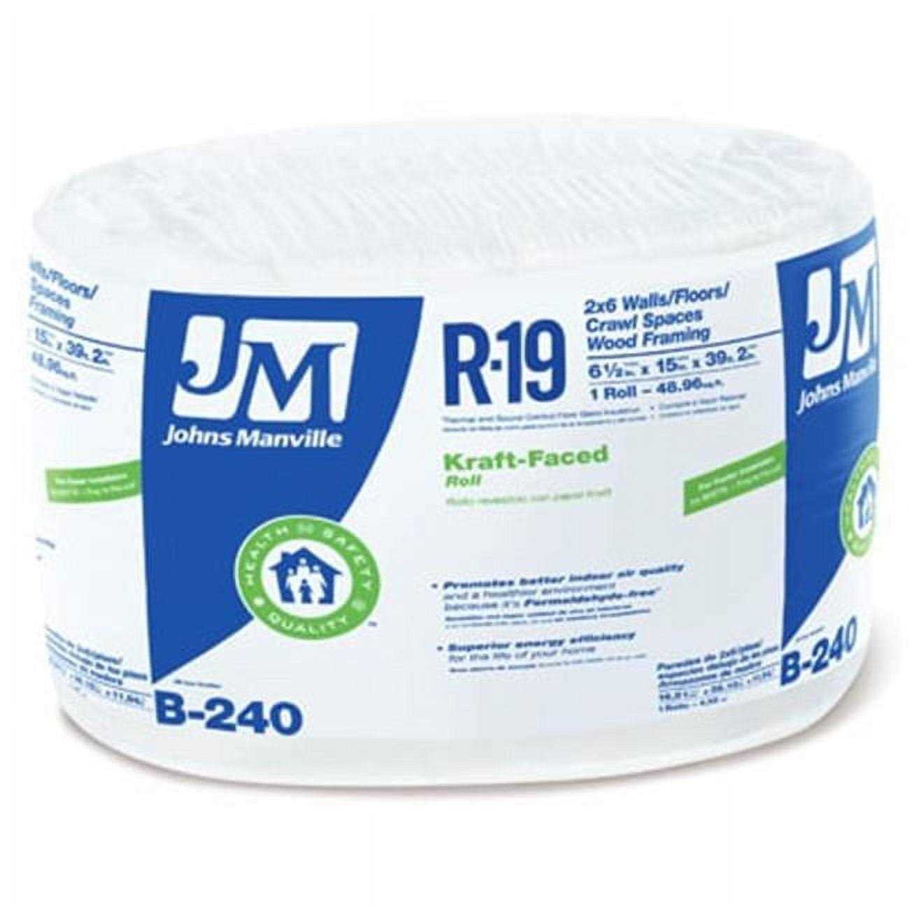Johns Manville R19 Kraft-Faced Fiberglass Insulation - Zenithce