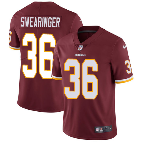 Washington Redskins #36 D.J. Swearinger Burgundy Red Vapor Untouchable Limited Stitched Jersey - Zenithce