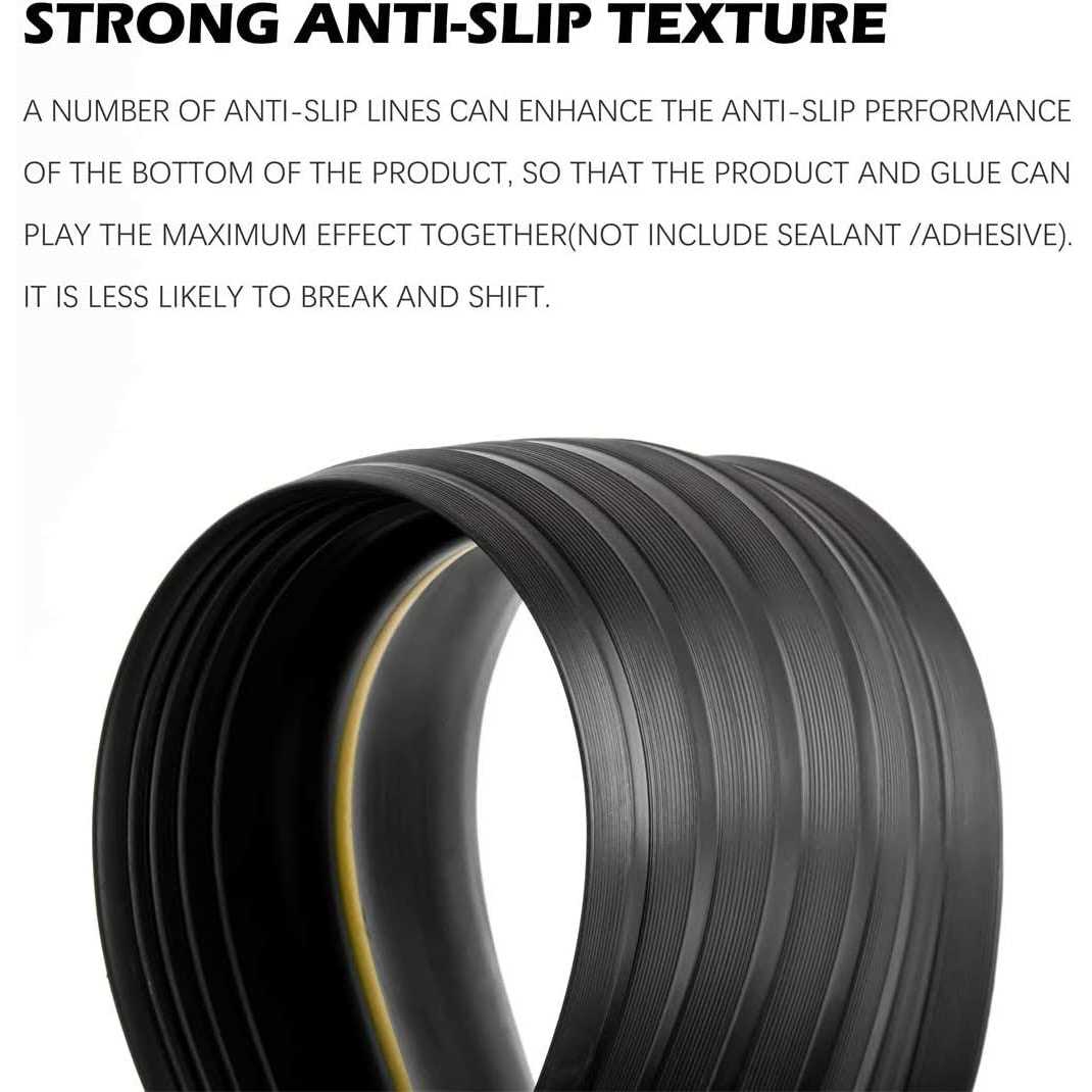 Papillon Universal Garage Door Bottom Threshold Seal Strip,Weatherproof Rubber DIY Weather Stripping Replacement - Zenithce