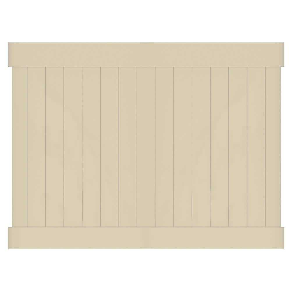 Veranda Linden H x 8 ft. W White Vinyl Privacy Fence Panel Kit - Zenithce