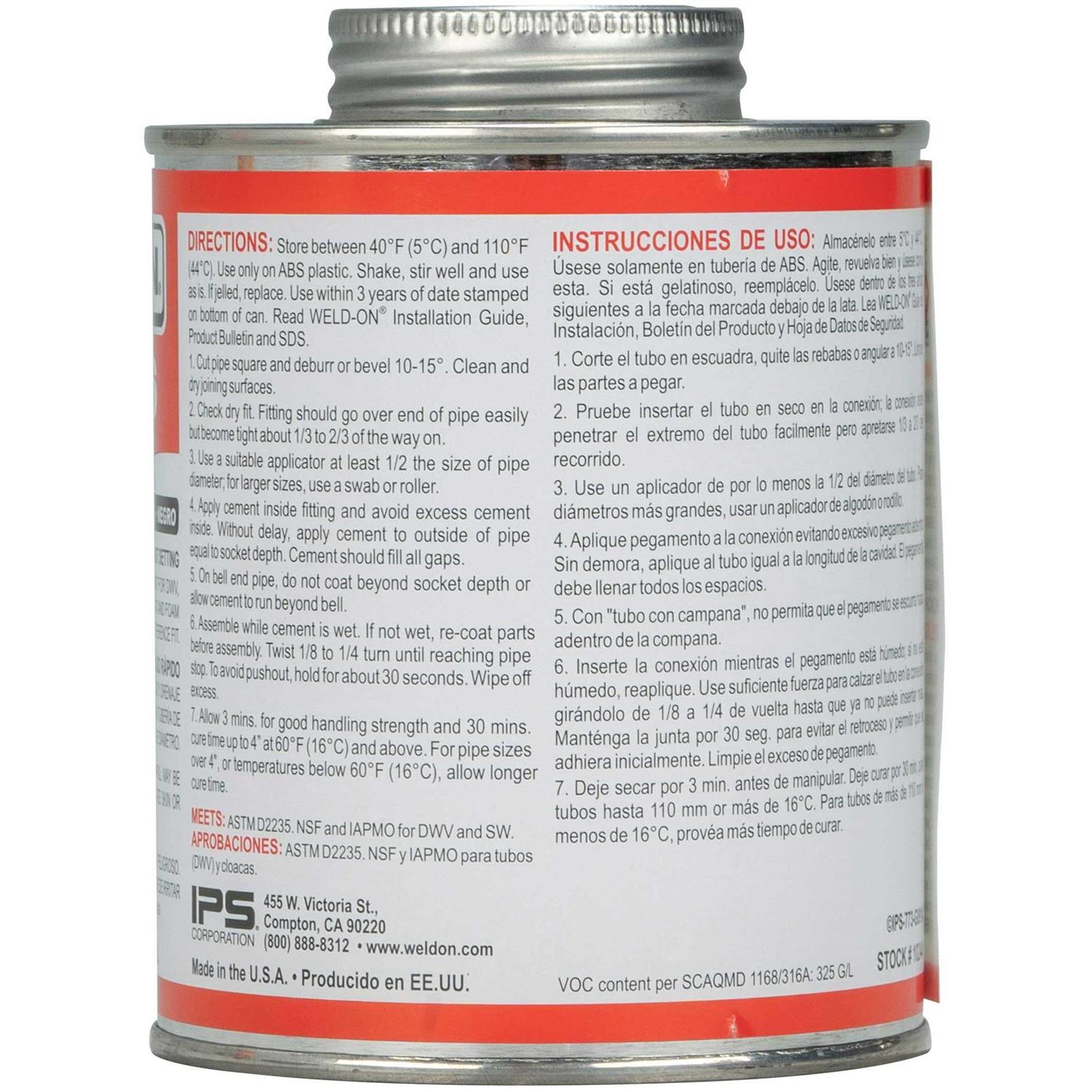 Weld-On 4 Acrylic Solvent Cement - Zenithce