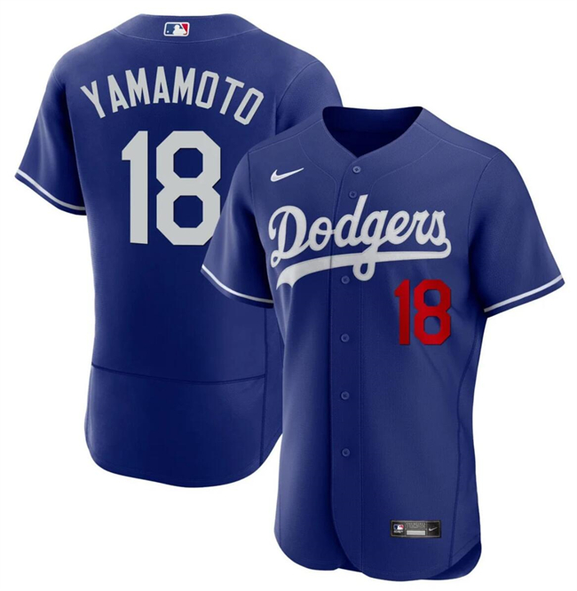 Los Angeles Dodgers #18 Yoshinobu Yamamoto Royal 2023 Flex Base Stitched Jersey - Zenithce