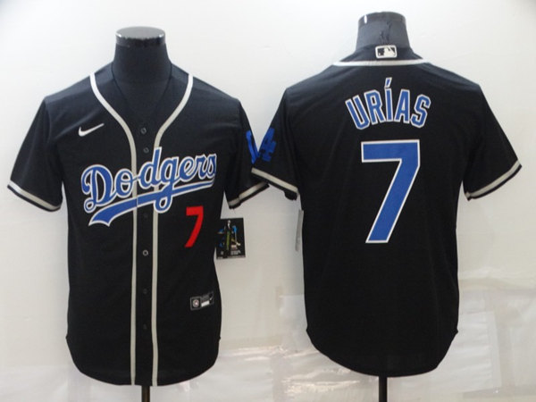 Los Angeles Dodgers #7 Julio Urias Black Cool Base Stitched Baseball Jersey - Zenithce