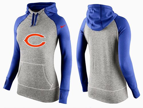 Women's Nike Chicago Bears Performance Hoodie Grey   Blue - Zenithce
