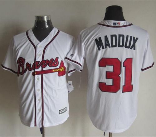 Braves #31 Greg Maddux White New Cool Base Stitched Jersey - Zenithce