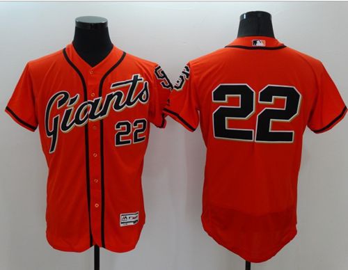 Giants #22 Will Clark Orange Flexbase Authentic Collection Stitched Jersey - Zenithce