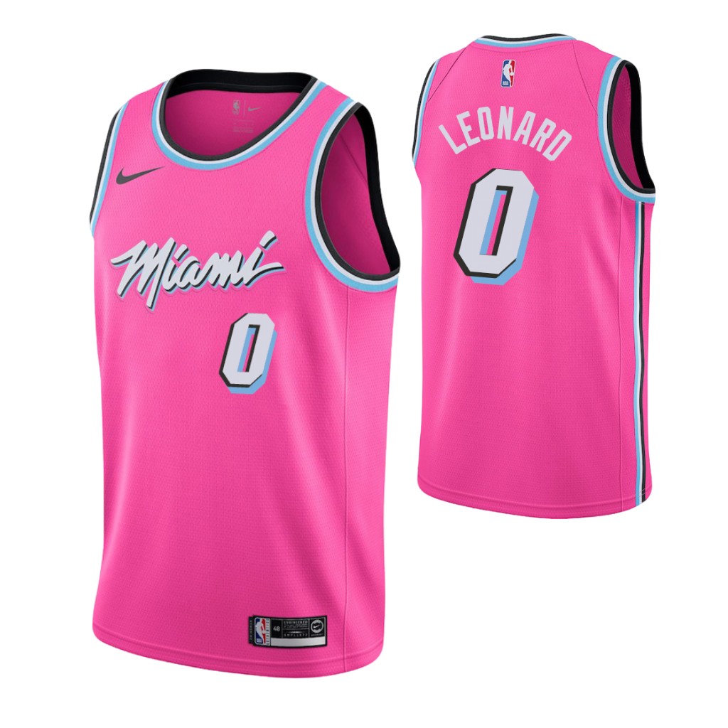 Heat #0 Meyers Leonard Pink Swingman Earned Edition Jersey - Zenithce